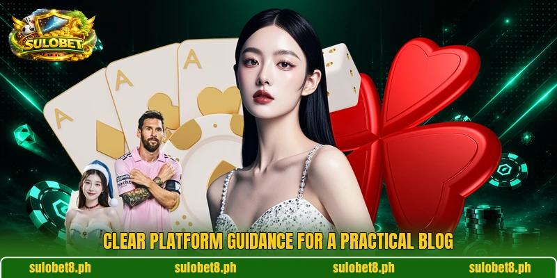 Clear platform guidance for a practical blog Clear platform guidance for a practical blog
