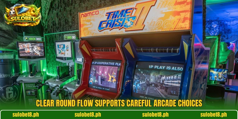 Clear round flow supports careful arcade choices Clear round flow supports careful arcade choices