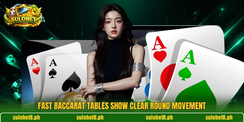 Fast baccarat tables show clear round movement Fast baccarat tables show clear round movement