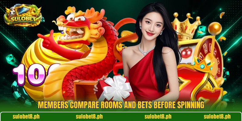 Members compare rooms and bets before spinning Members compare rooms and bets before spinning