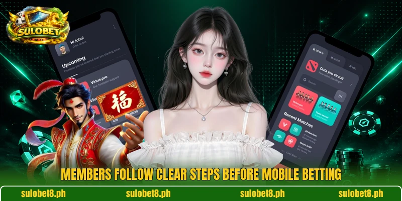 Members follow clear steps before mobile betting
