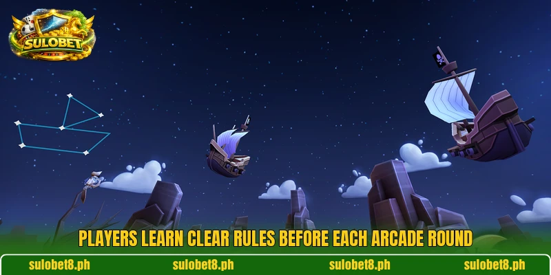 Players learn clear rules before each arcade round Players learn clear rules before each arcade round