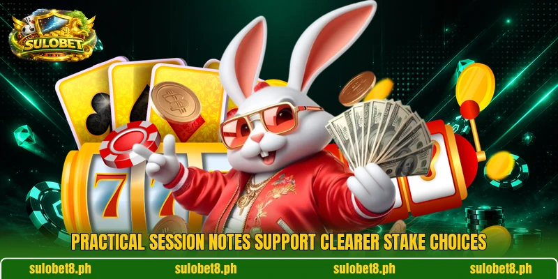 Practical session notes support clearer stake choices Practical session notes support clearer stake choices