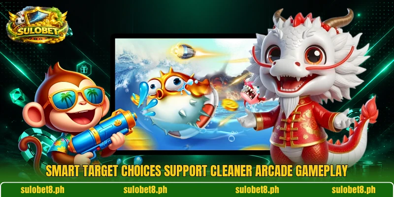 Smart target choices support cleaner arcade gameplay Smart target choices support cleaner arcade gameplay